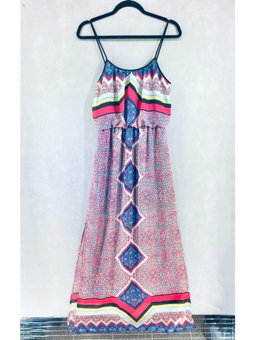 Vintage y2k Jodi Kristopher Dress Womens M Multicolor Maxi Boho Festival Fairy